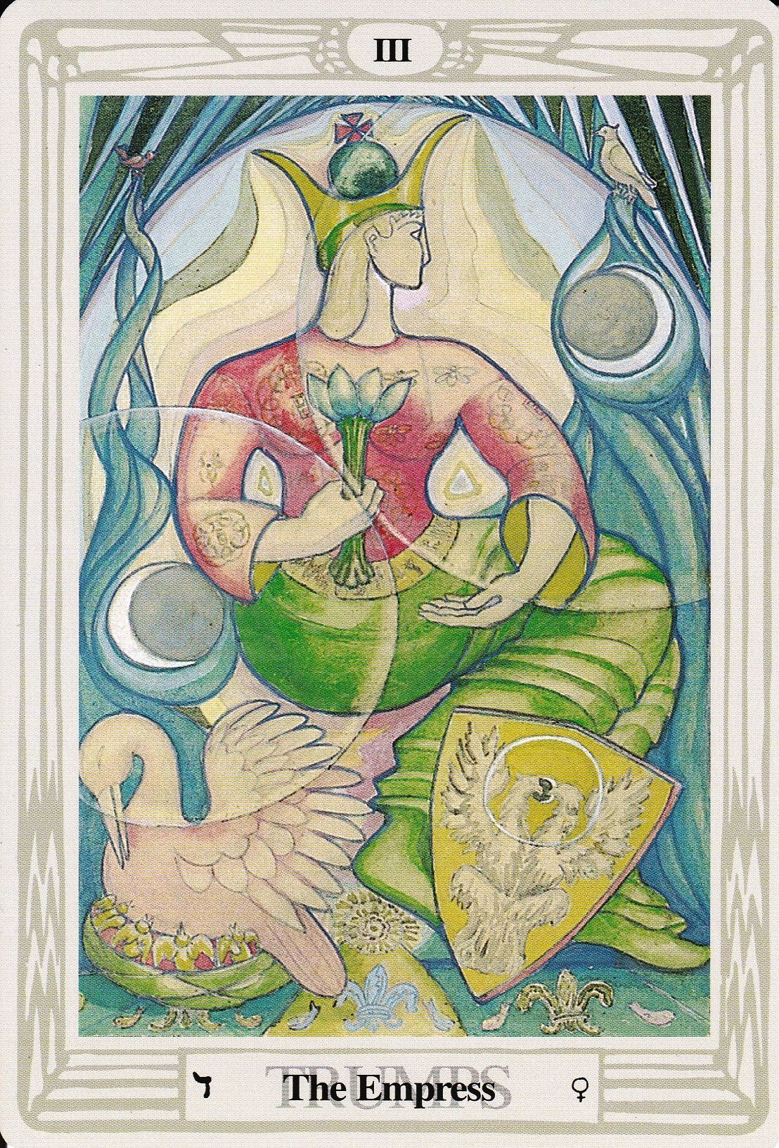 A tarot card with a person holding a flower

AI-generated content may be incorrect.